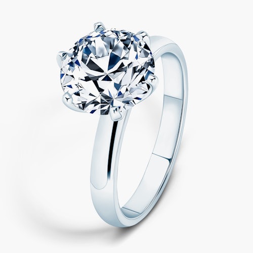 Pierścionek zaręczynowy SAVICKI: białe złoto, diament